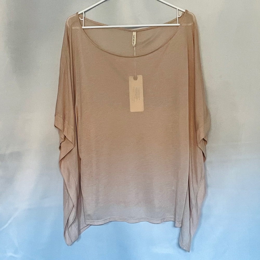 Lanston Nude Poncho Top (Size: S) NWT
